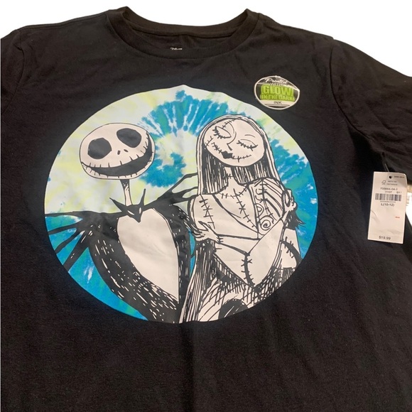 Disney | Tim Burtons The Nightmare Before Christmas Size Large Black Long Sleeve - Picture 3 of 9